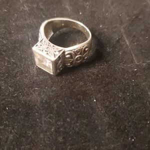 Silver Geometric Ring